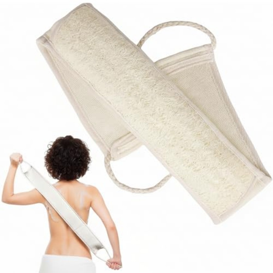 Body Loofah Natural - Natural Loofah Back Scrubber for Shower,