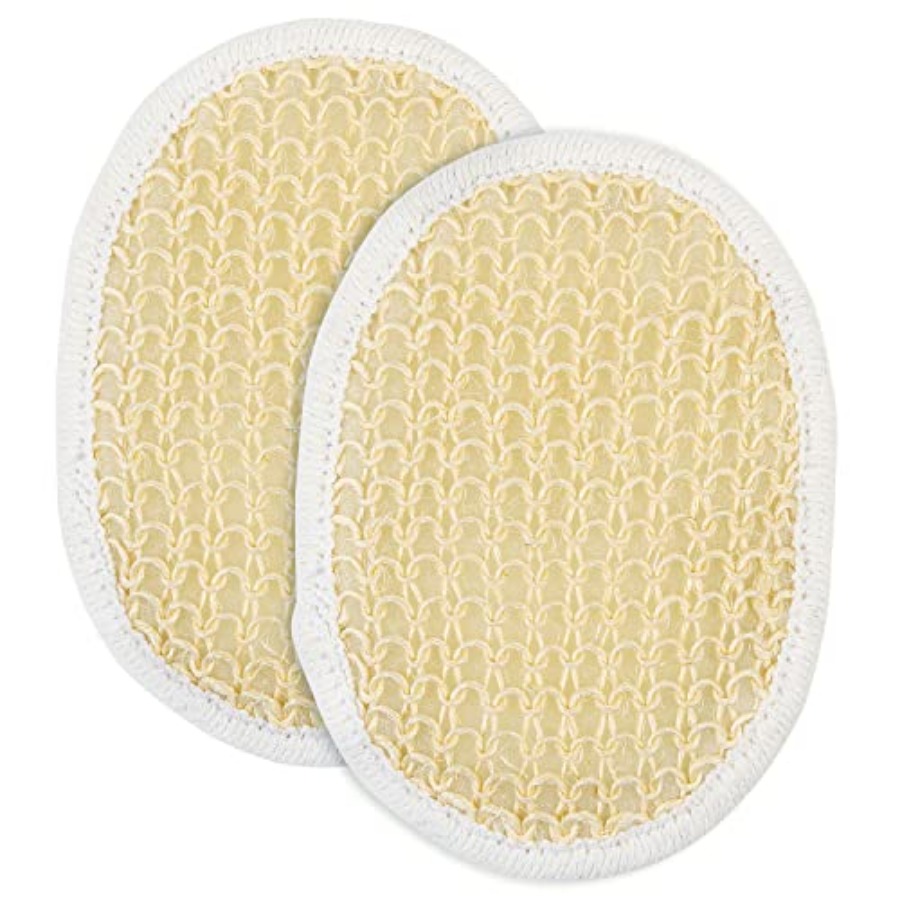 Body Loofah Natural - Natural Exfoliating Loofah Pads for Face