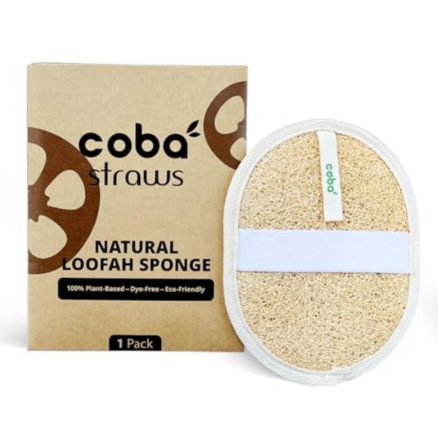Body Loofah Natural - Natural Loofah Exfoliating Body Scrubber 100%