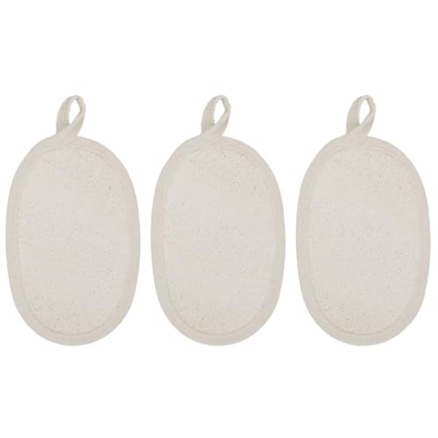 Body Loofah Natural - Natural Loofah Body Scrubber 3-Pack,Organic Luffa