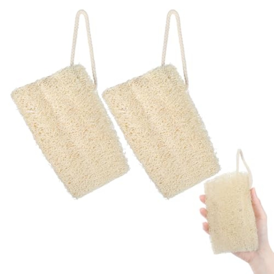2PCS Exfoliating Body Scrubber - Body Loofah Natural avis et prix