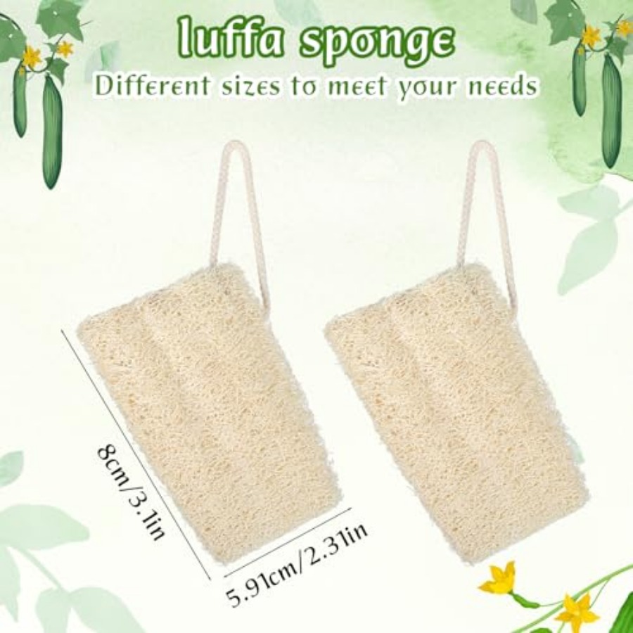 2PCS Exfoliating Body Scrubber - Body Loofah Natural avis et prix
