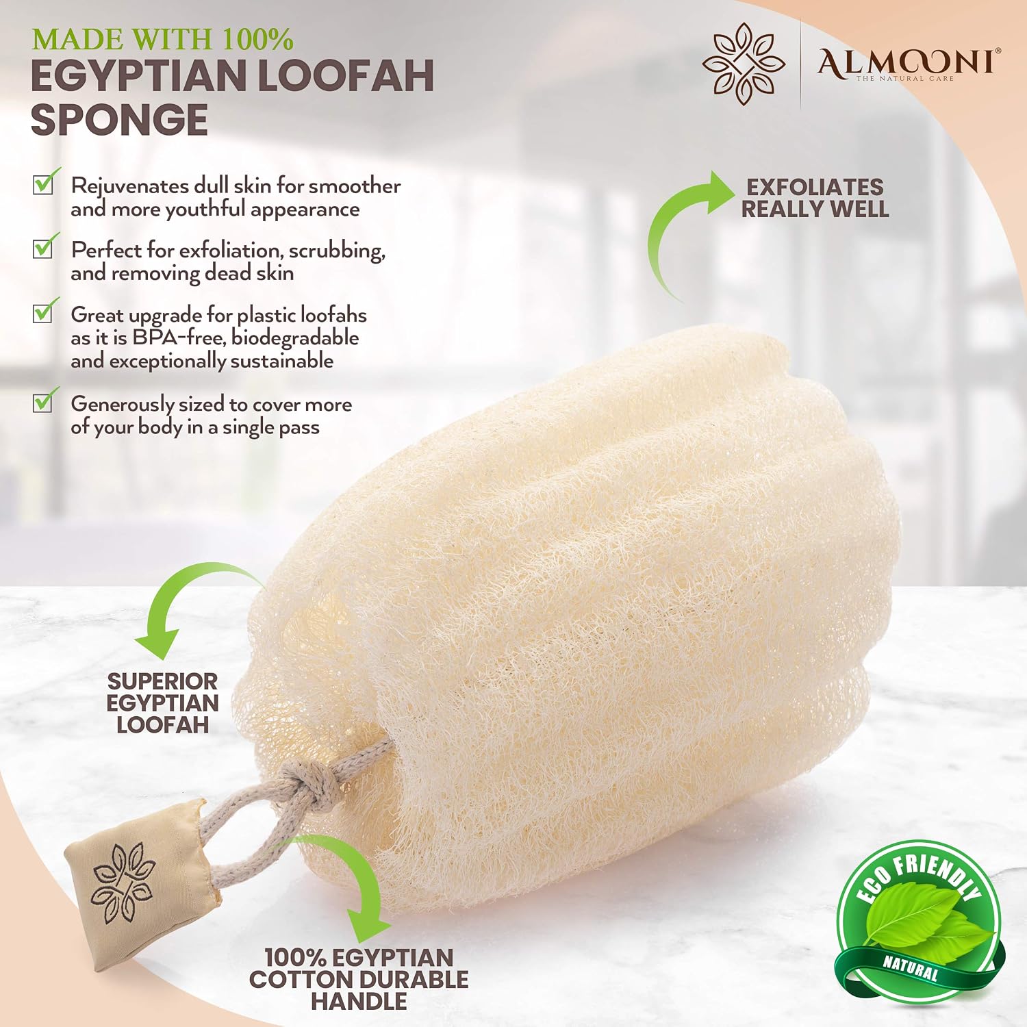 Natural Egyptian Loofah Exfoli - Body Loofah Natural avis et prix