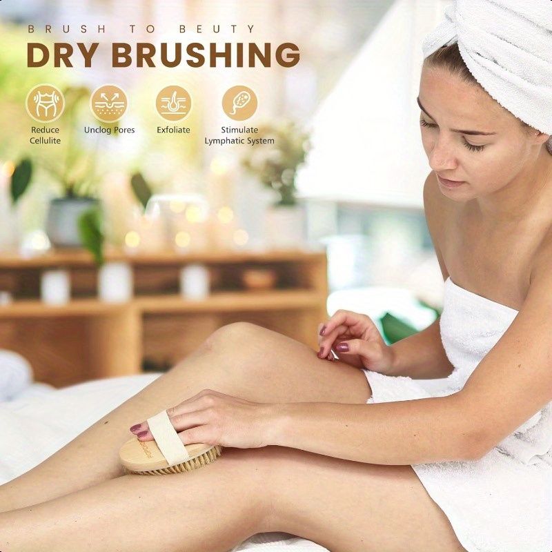 2 In 1 Dry Skin Body Brush Nat - Body Loofah Natural avis et prix