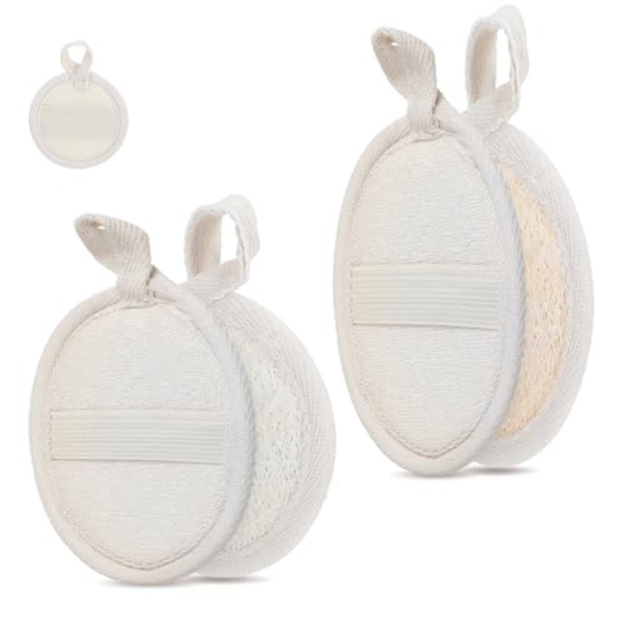 4PCS Loofah Sponge Exfoliating - Body Loofah Natural avis et prix