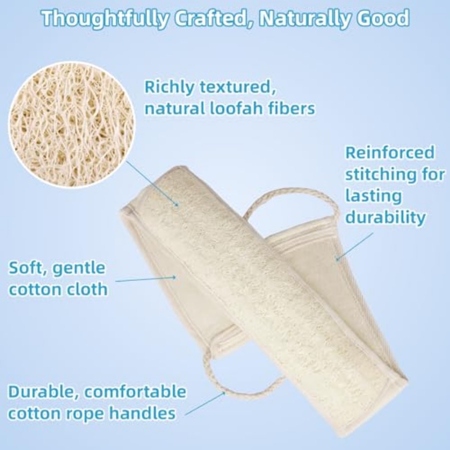 Natural Loofah Back Scrubber f - Body Loofah Natural avis et prix