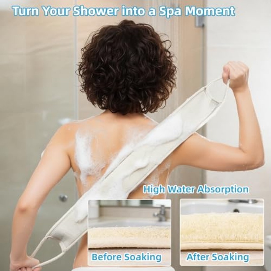 Natural Loofah Back Scrubber f - Body Loofah Natural avis et prix