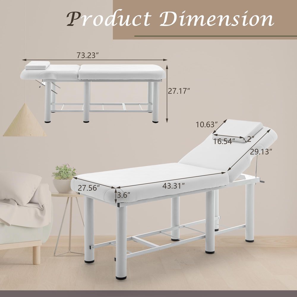 Massage Table w Adjustable Bac - W Spa & Wellness avis et prix