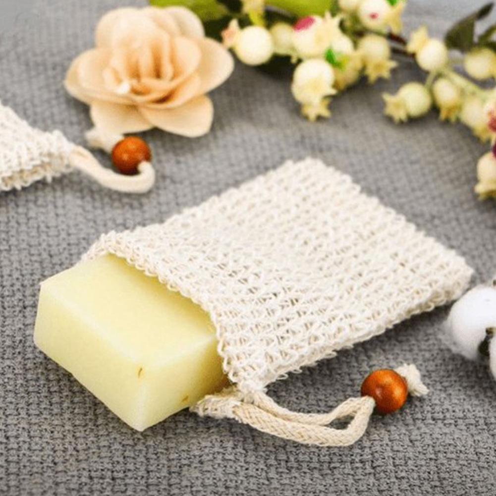 5Pcs Natural Cotton Linen Foam - Body Loofah Natural avis et prix