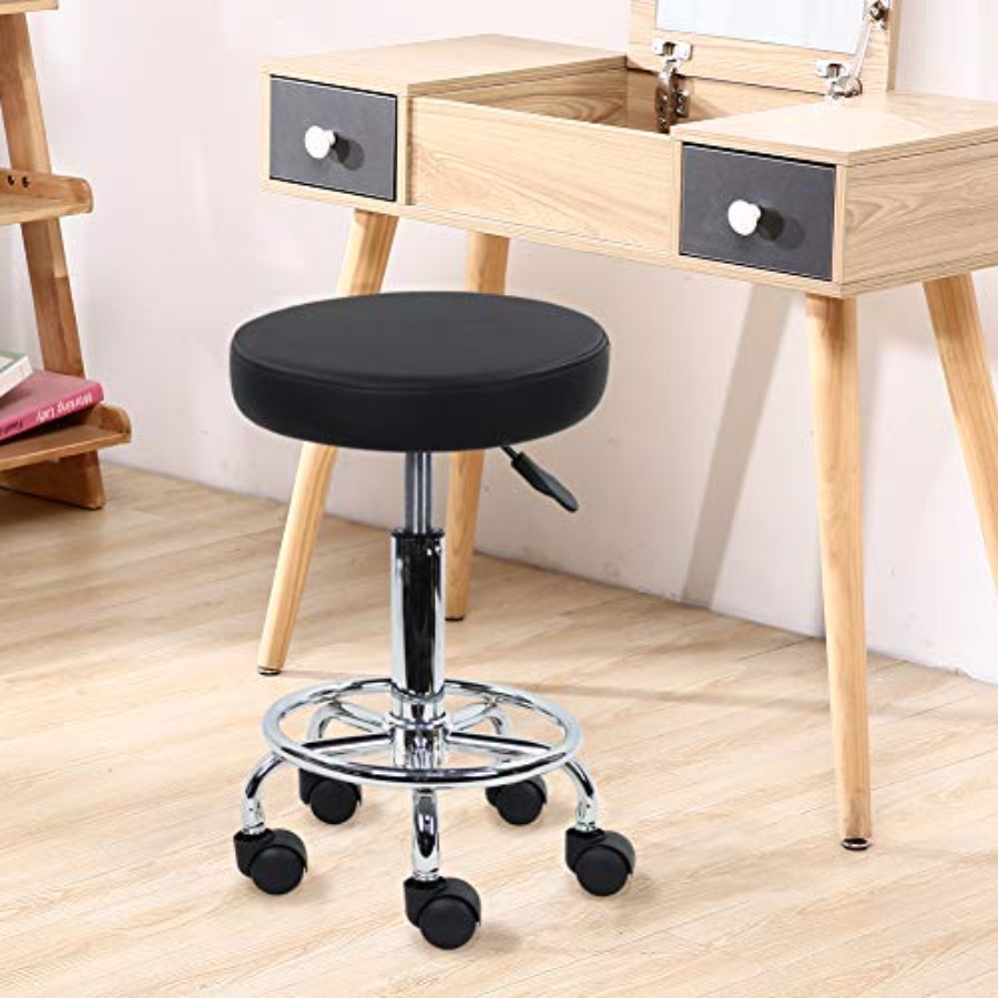PU Leather Round Rolling Stool - Spa & Wellness Jura Resort Centre De Loisirs Des Franches Montagnes avis et prix