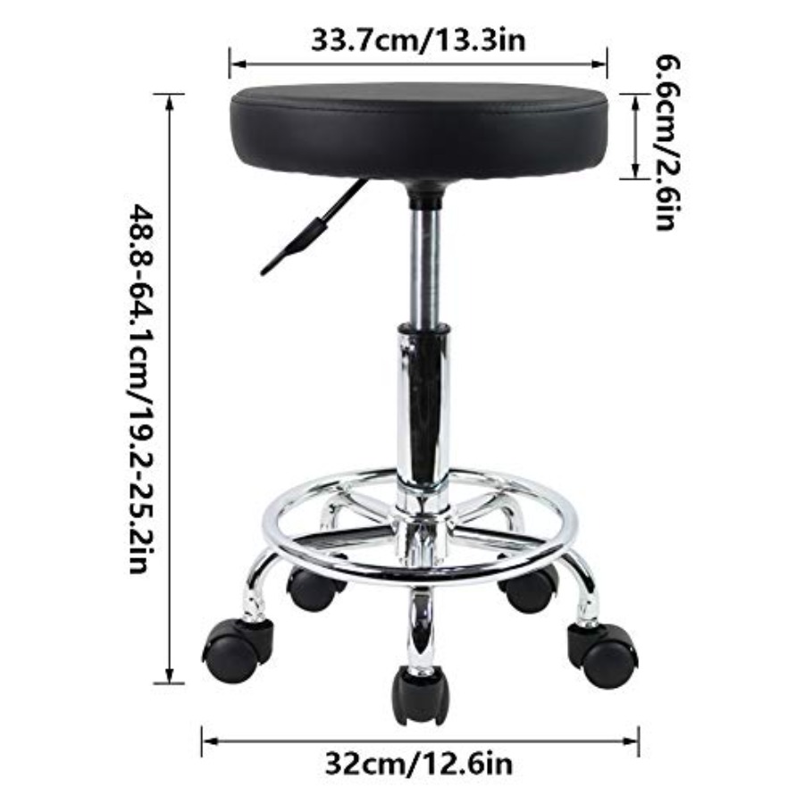 PU Leather Round Rolling Stool - Spa & Wellness Jura Resort Centre De Loisirs Des Franches Montagnes avis et prix