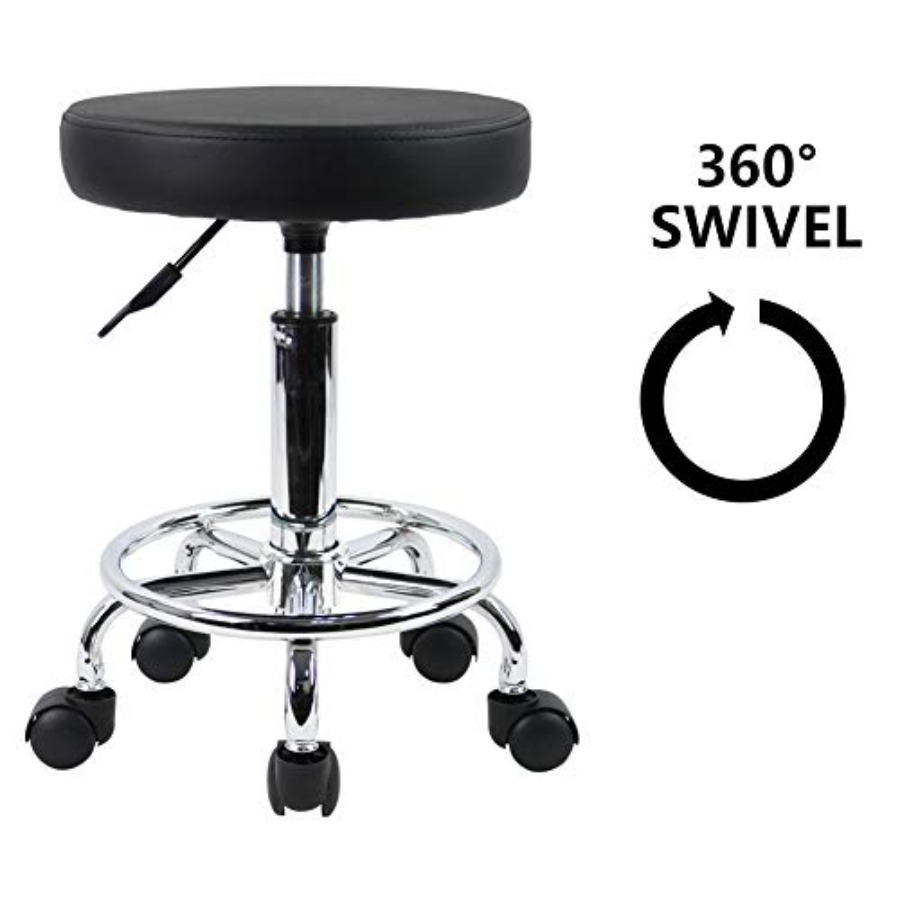 PU Leather Round Rolling Stool - Spa & Wellness Jura Resort Centre De Loisirs Des Franches Montagnes avis et prix